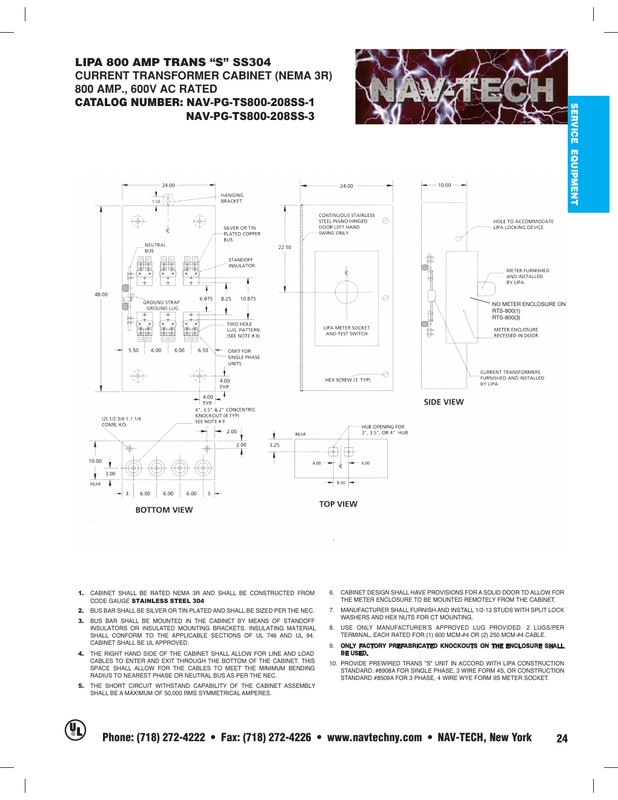 NAV-PG-TS800-208SS-3 TS800-208SS-1 PSEG drawing